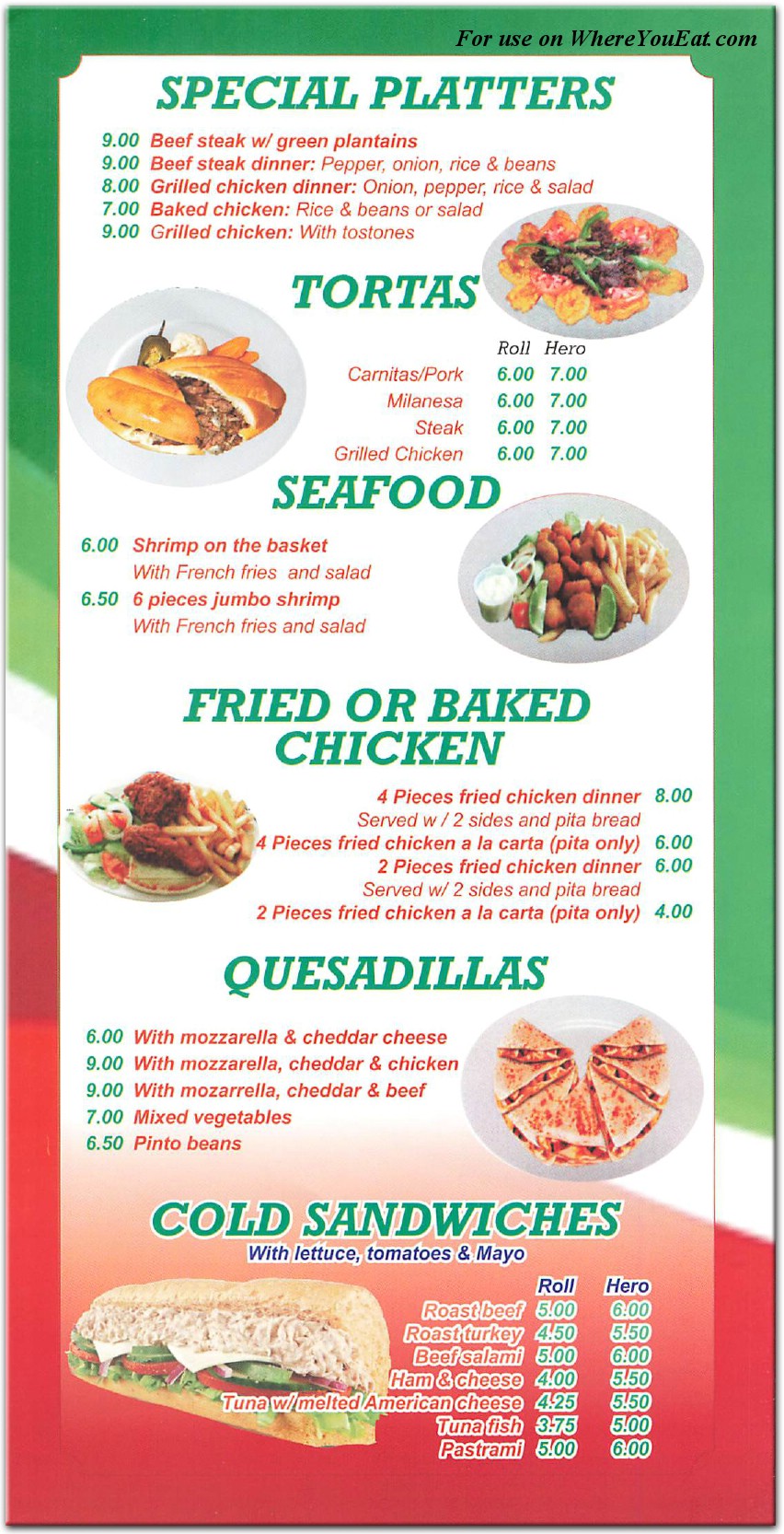 menu image