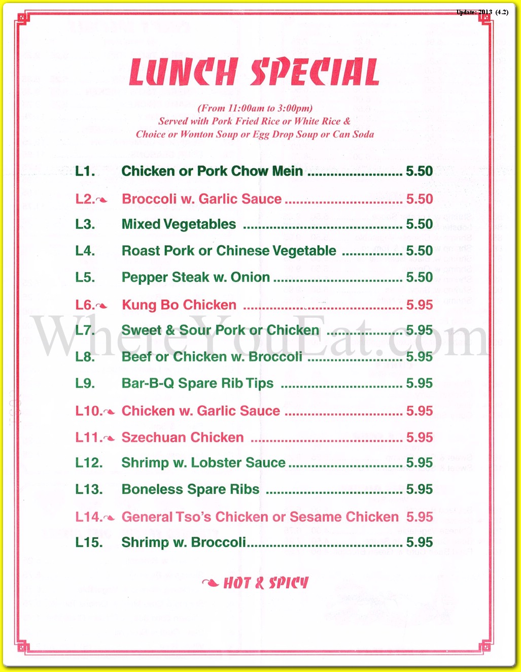 menu image