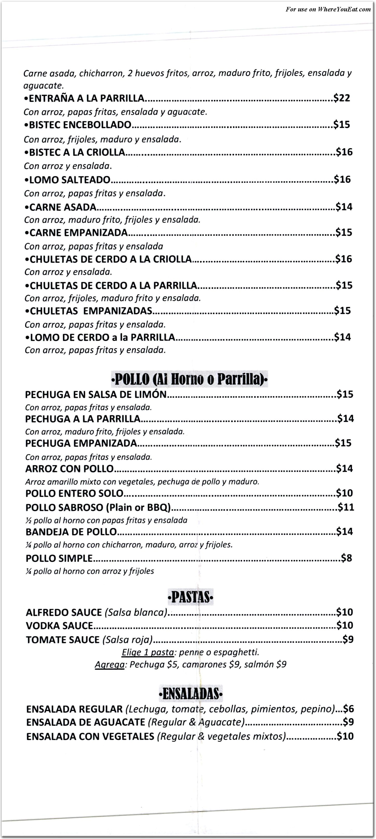 menu image