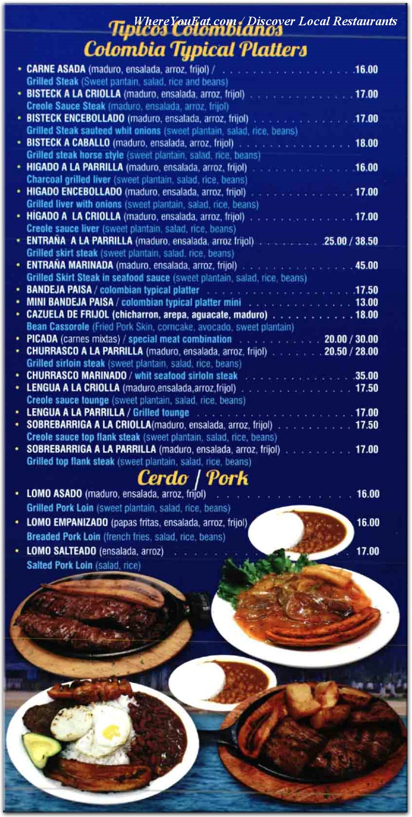 menu image