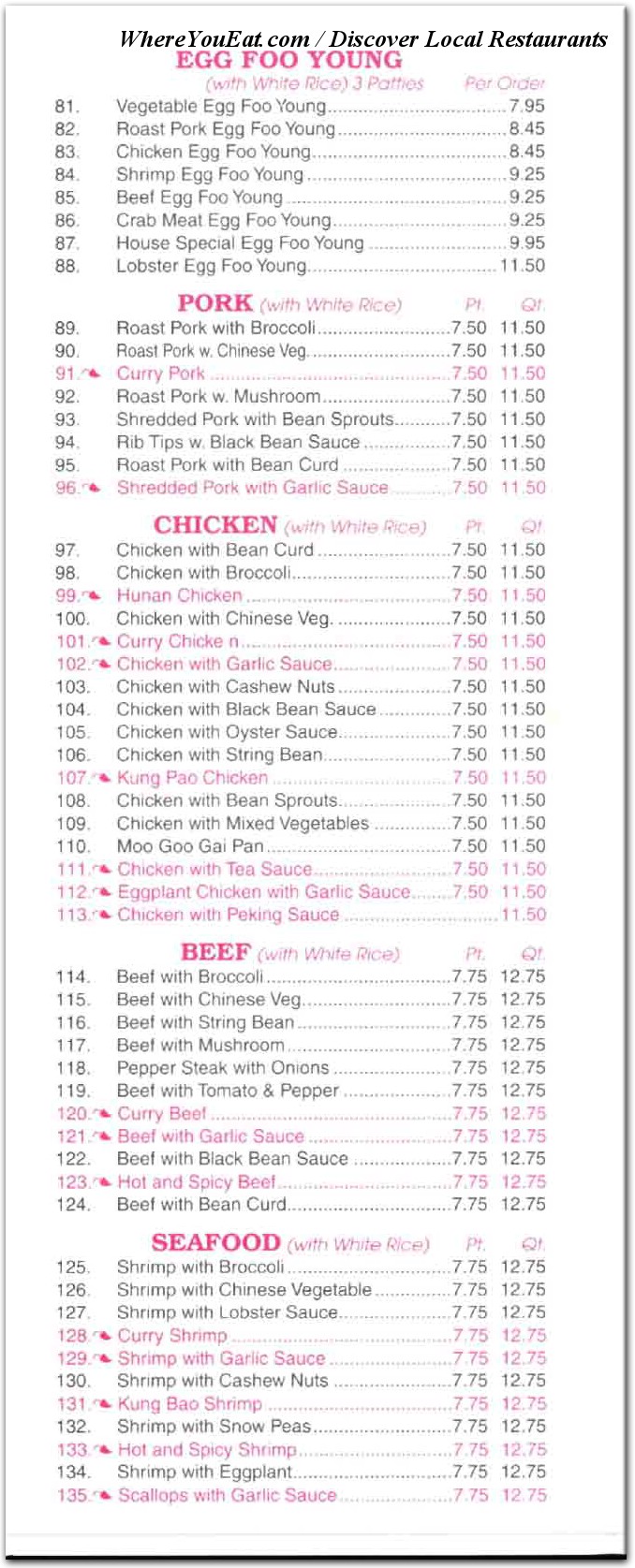 menu image