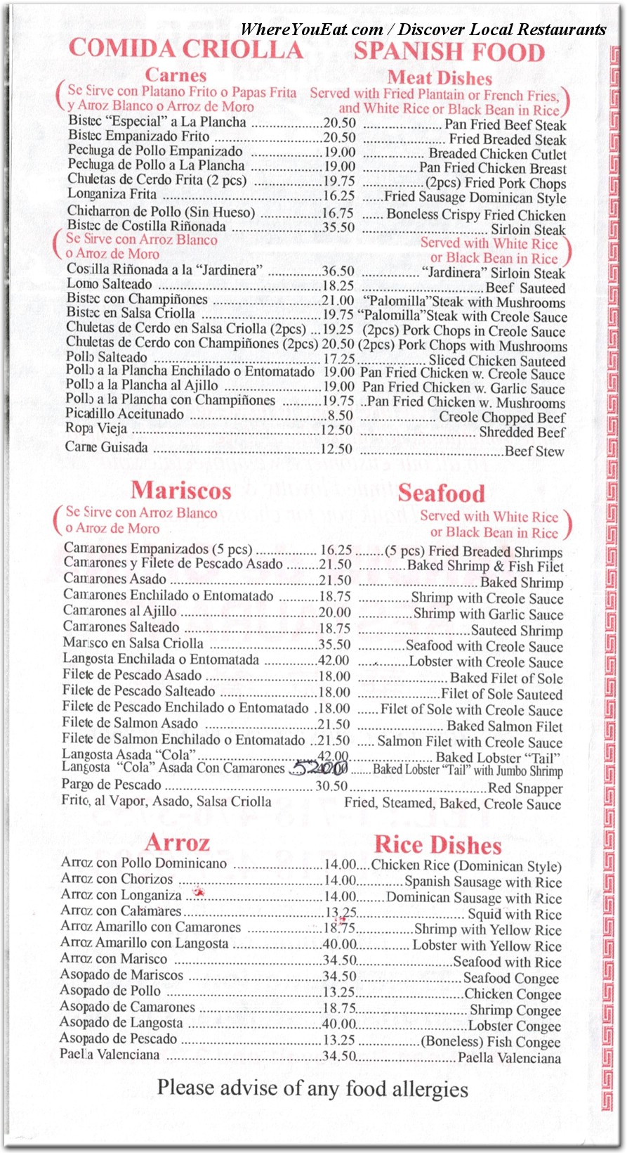menu image