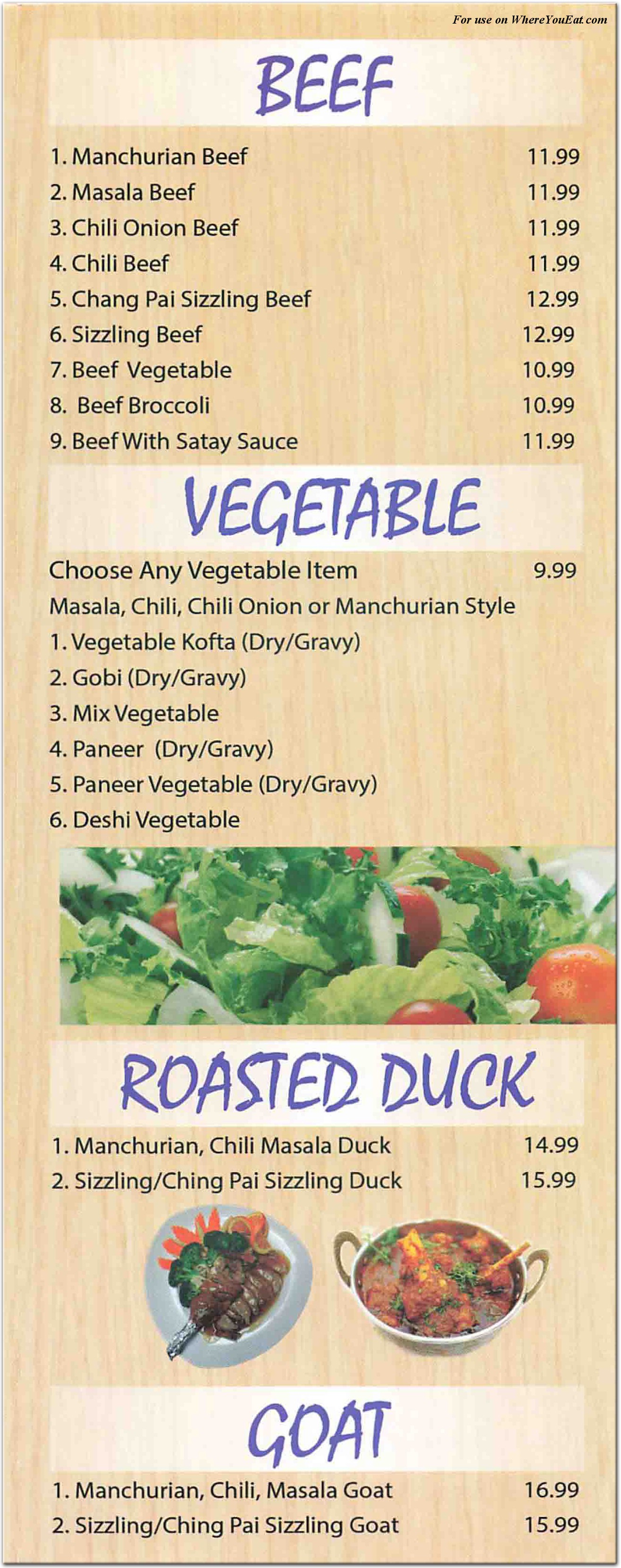 menu image