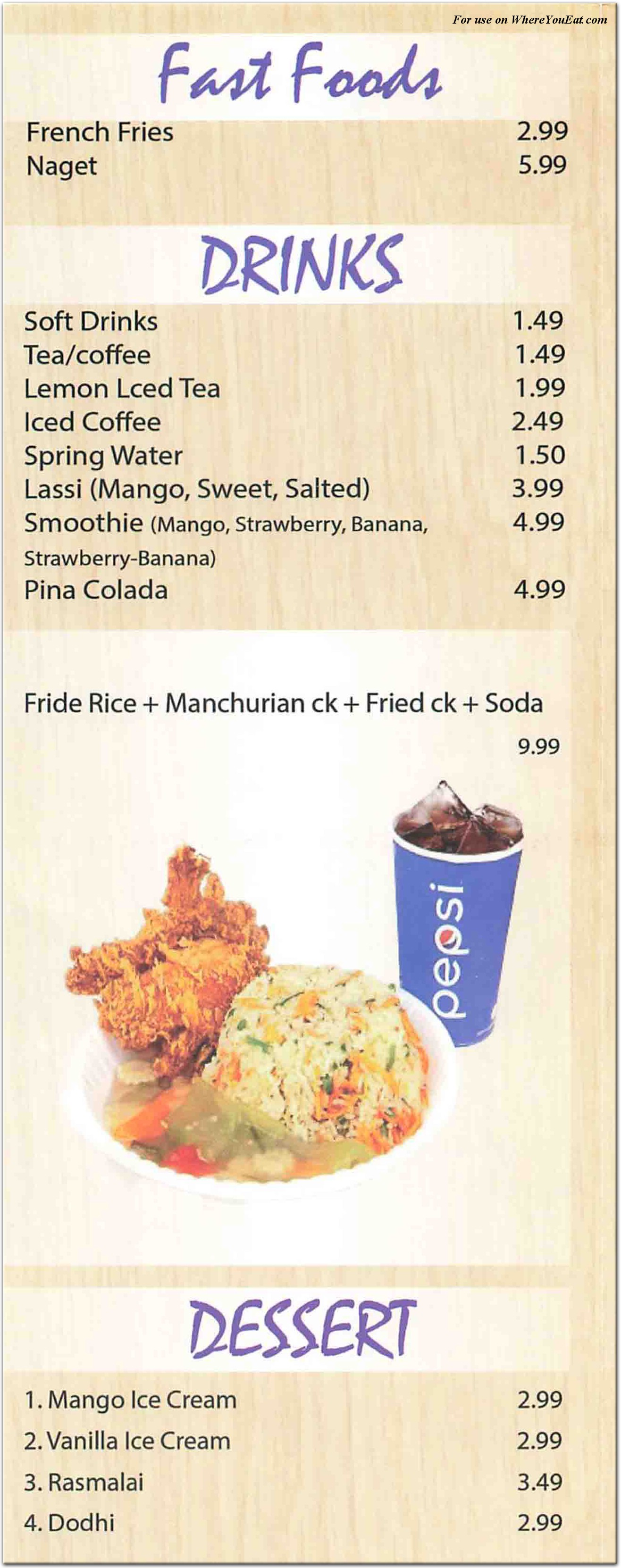 menu image