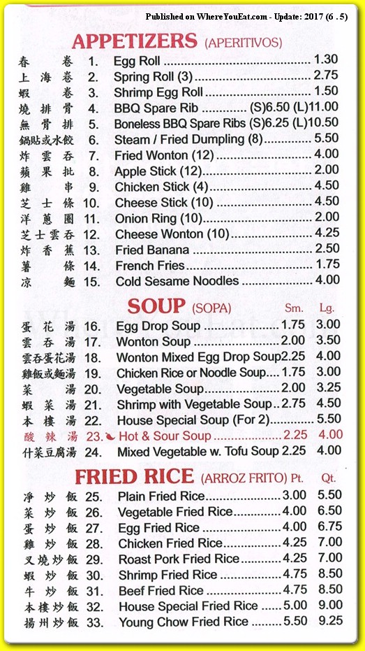 menu image