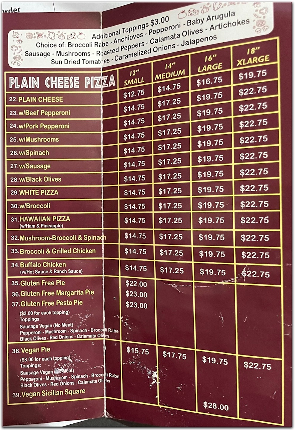 menu image