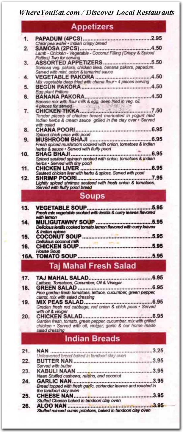 menu image