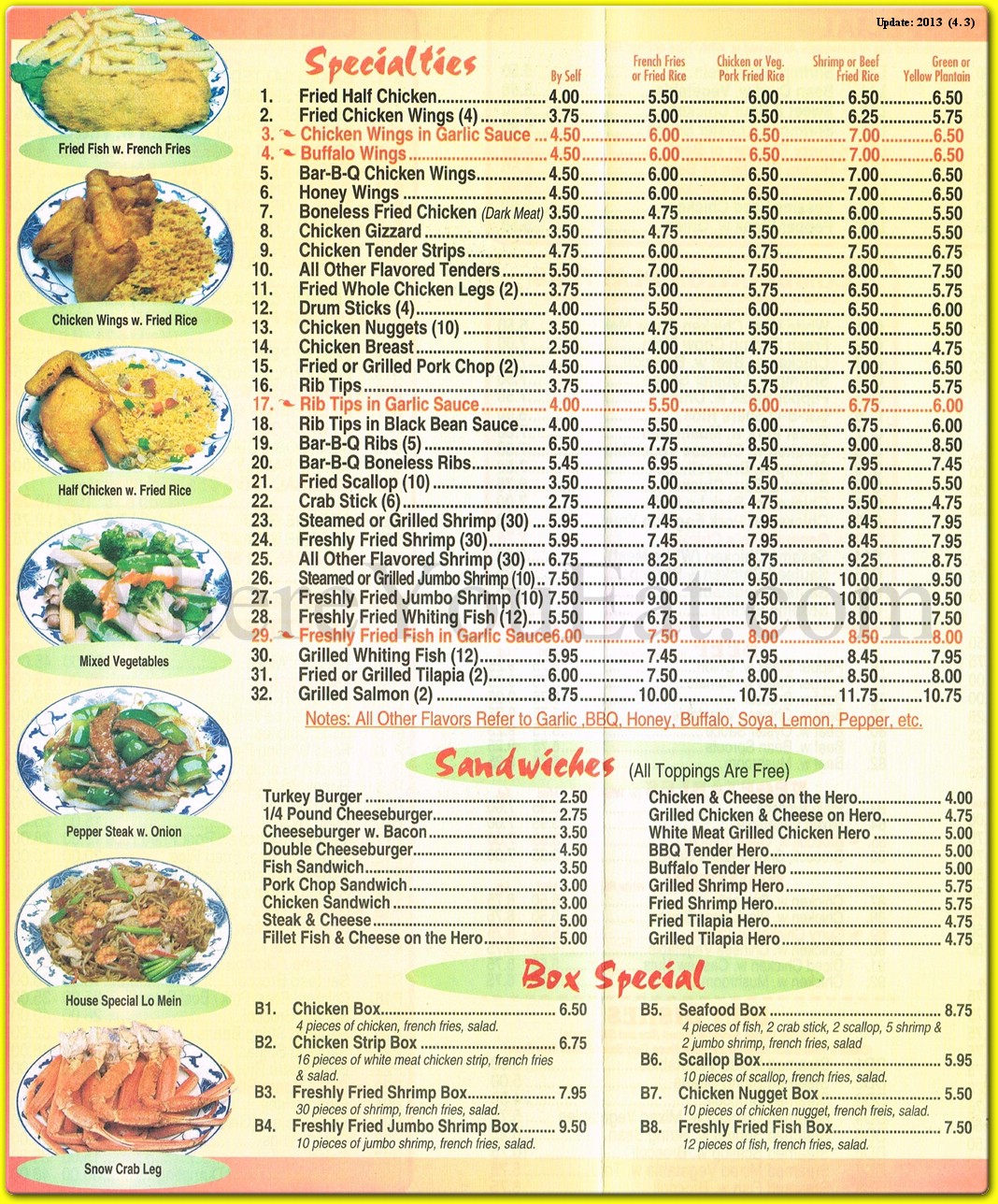 menu image