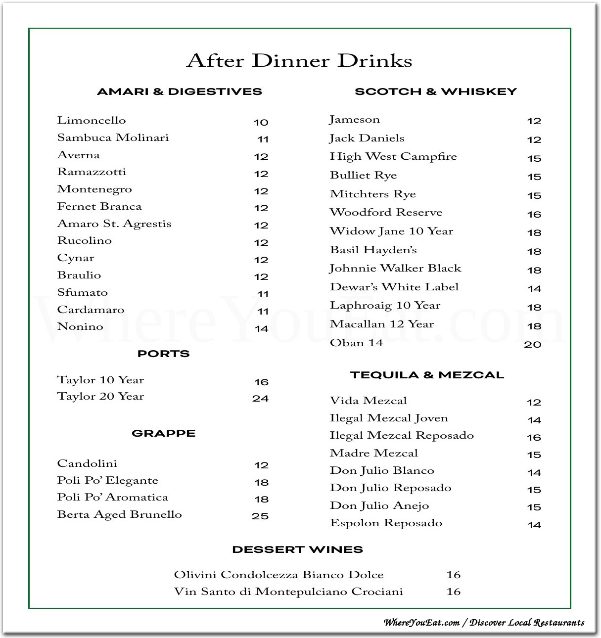 menu image