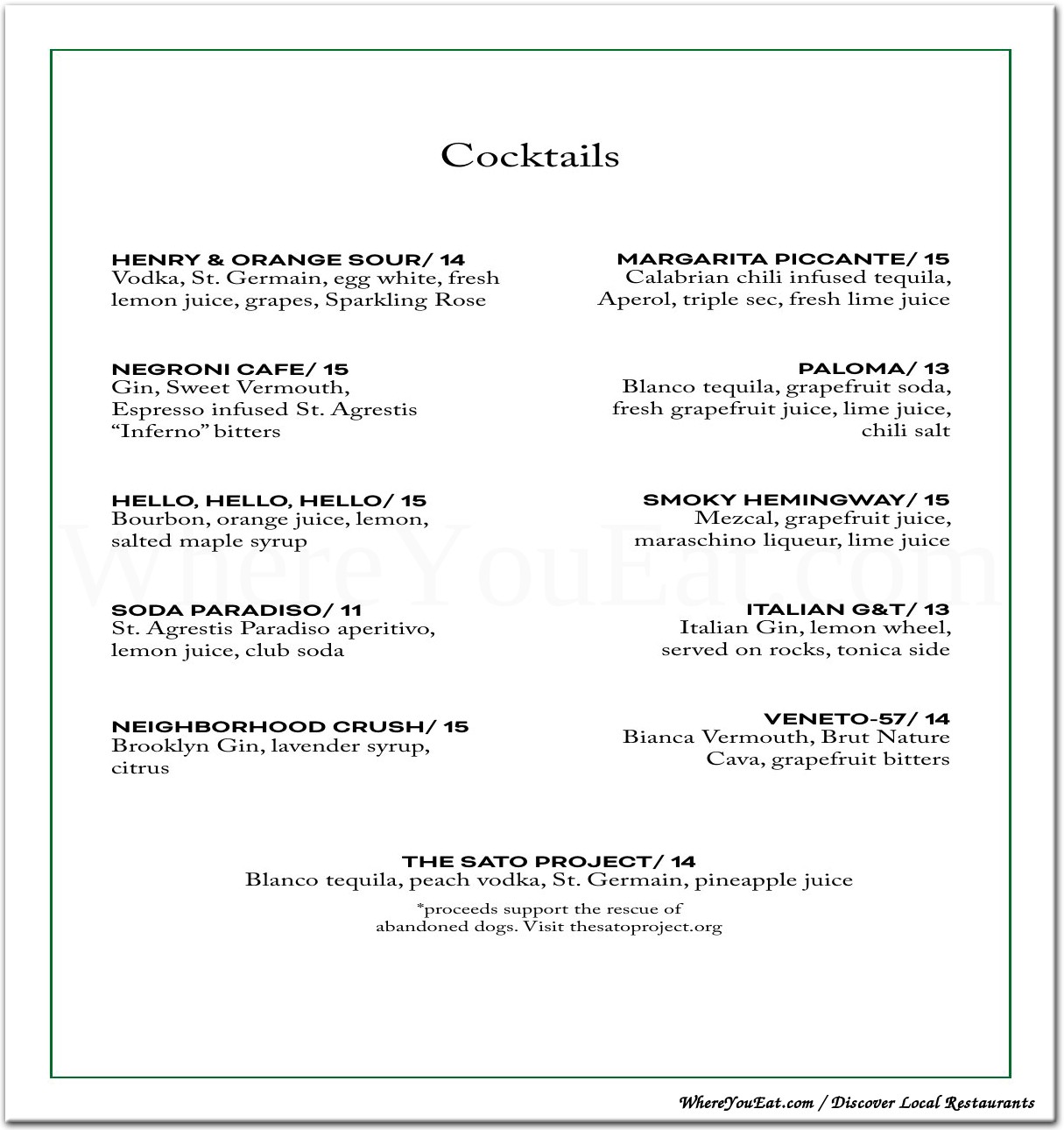 menu image