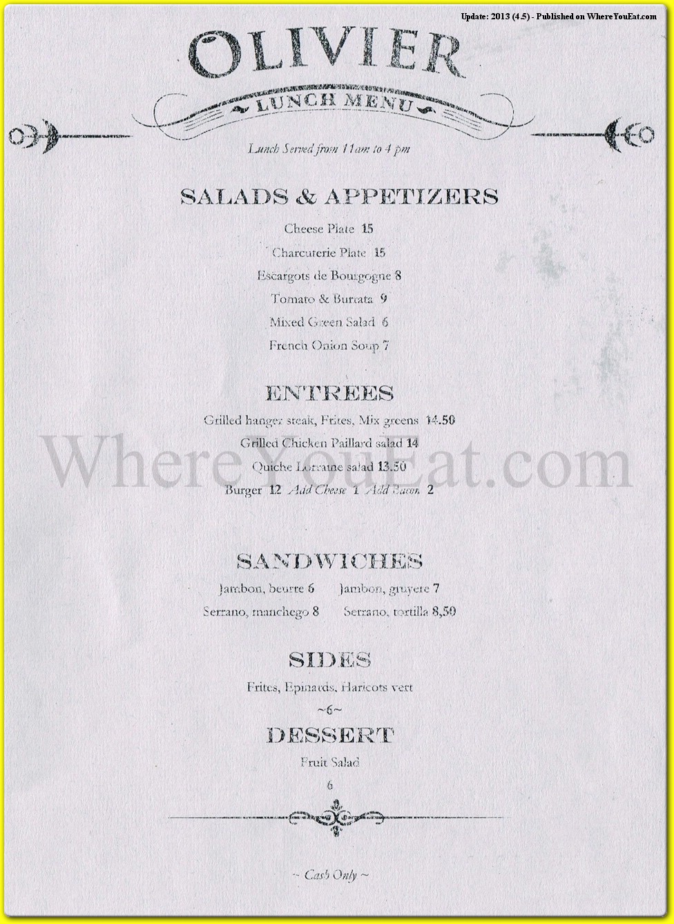 menu image