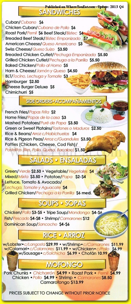 menu image