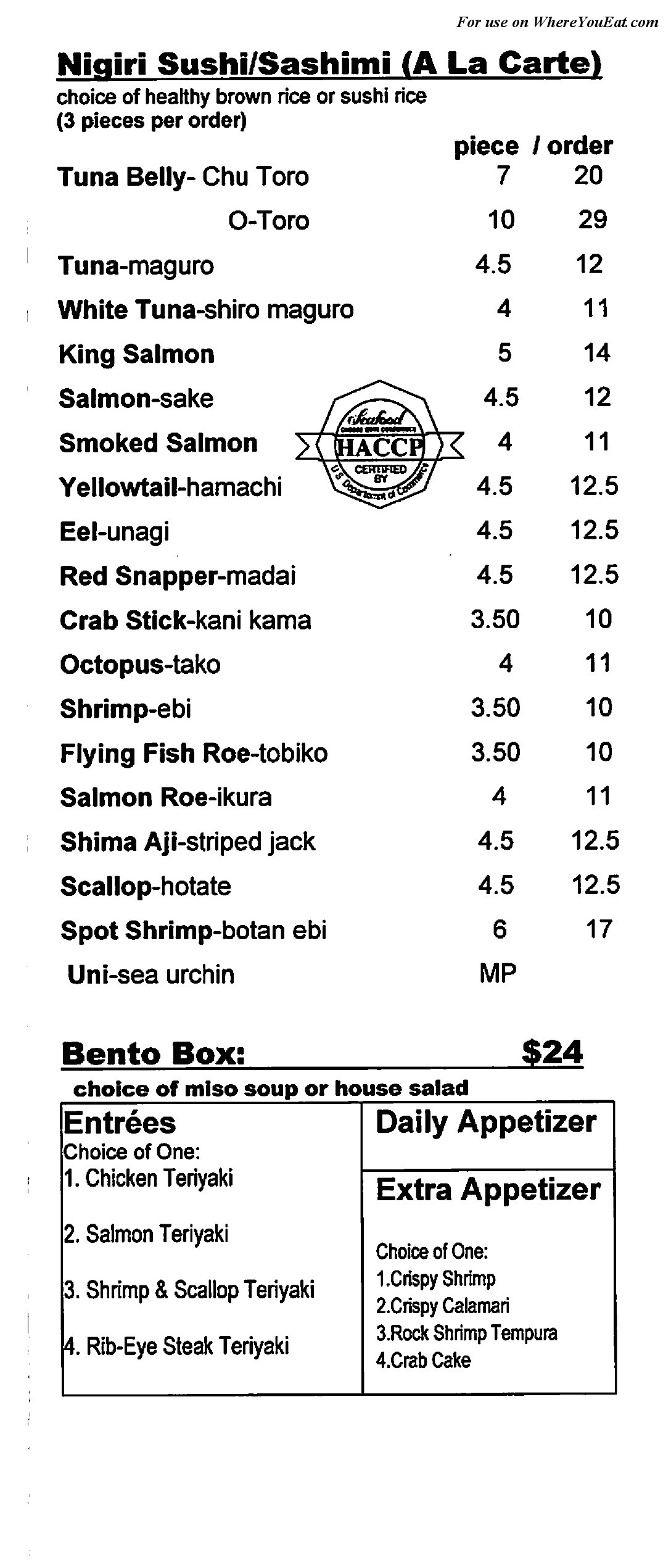 menu image