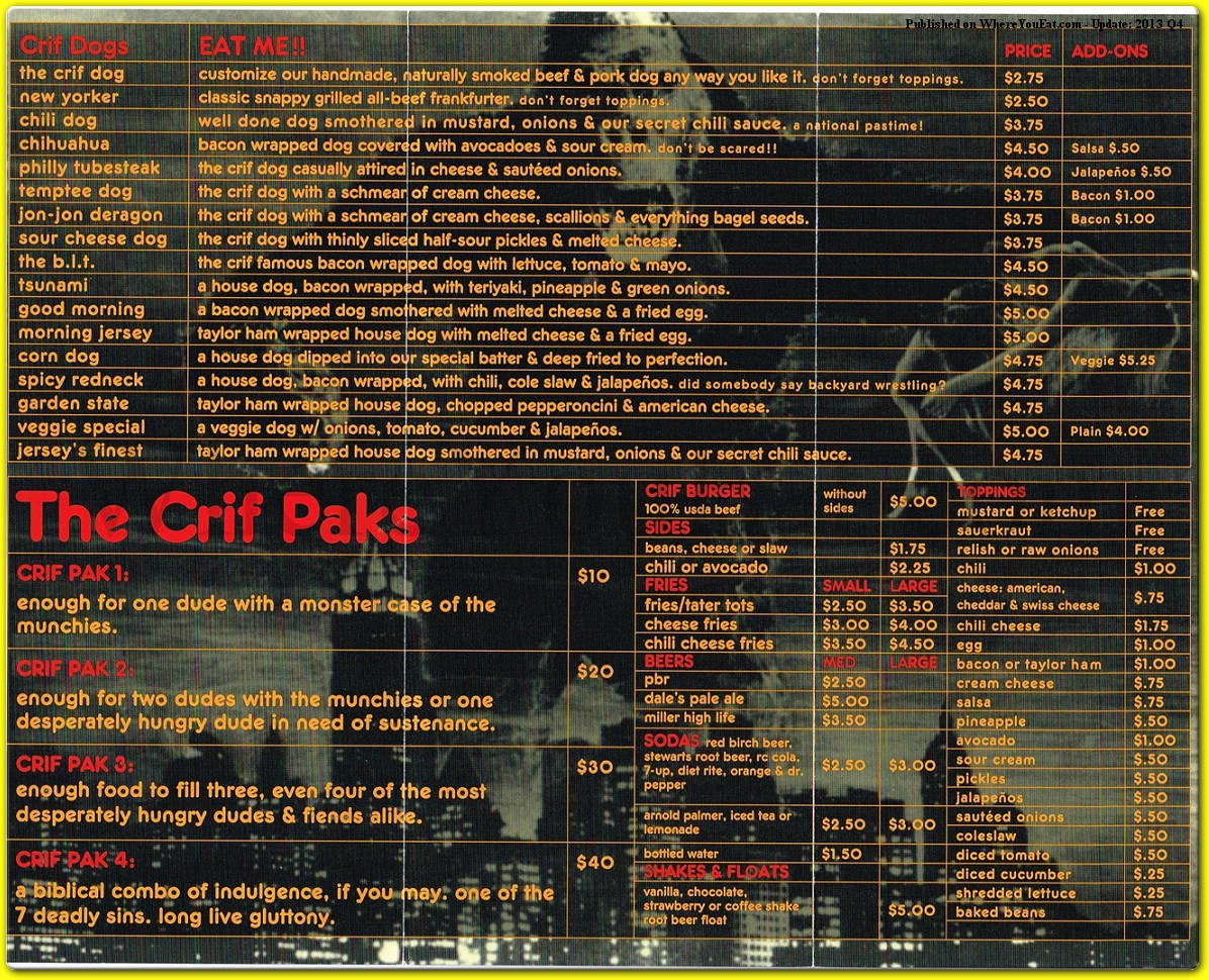 menu image