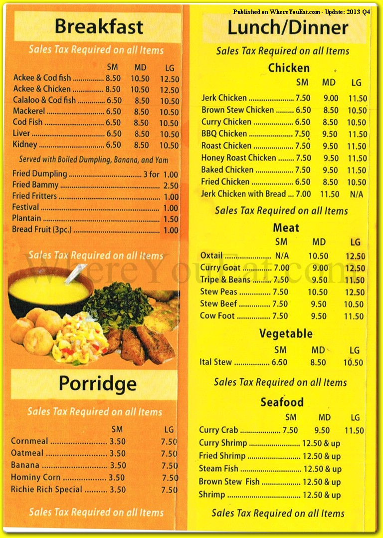 menu image