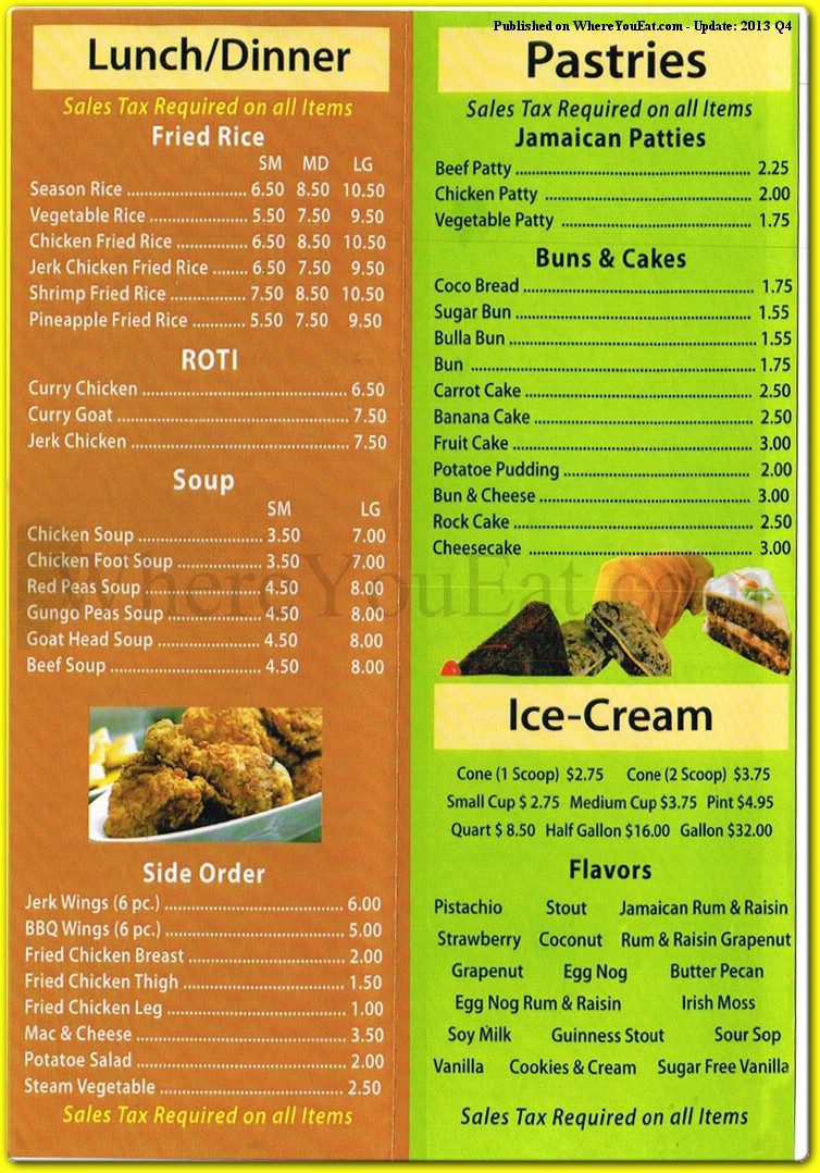 menu image