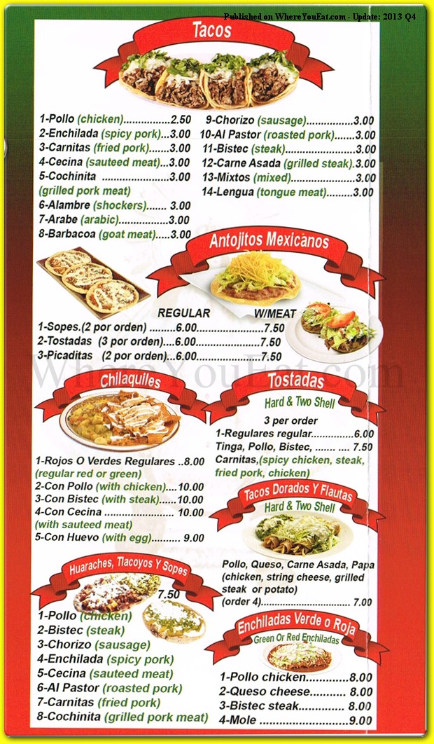 menu image