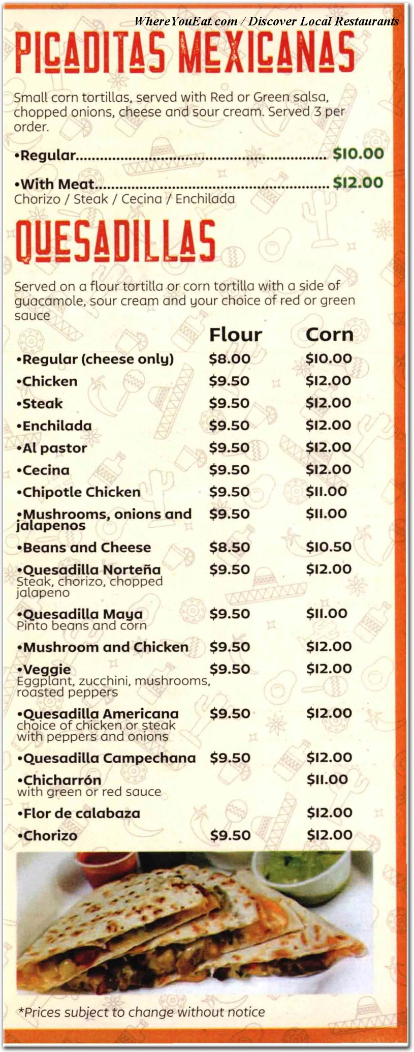 menu image