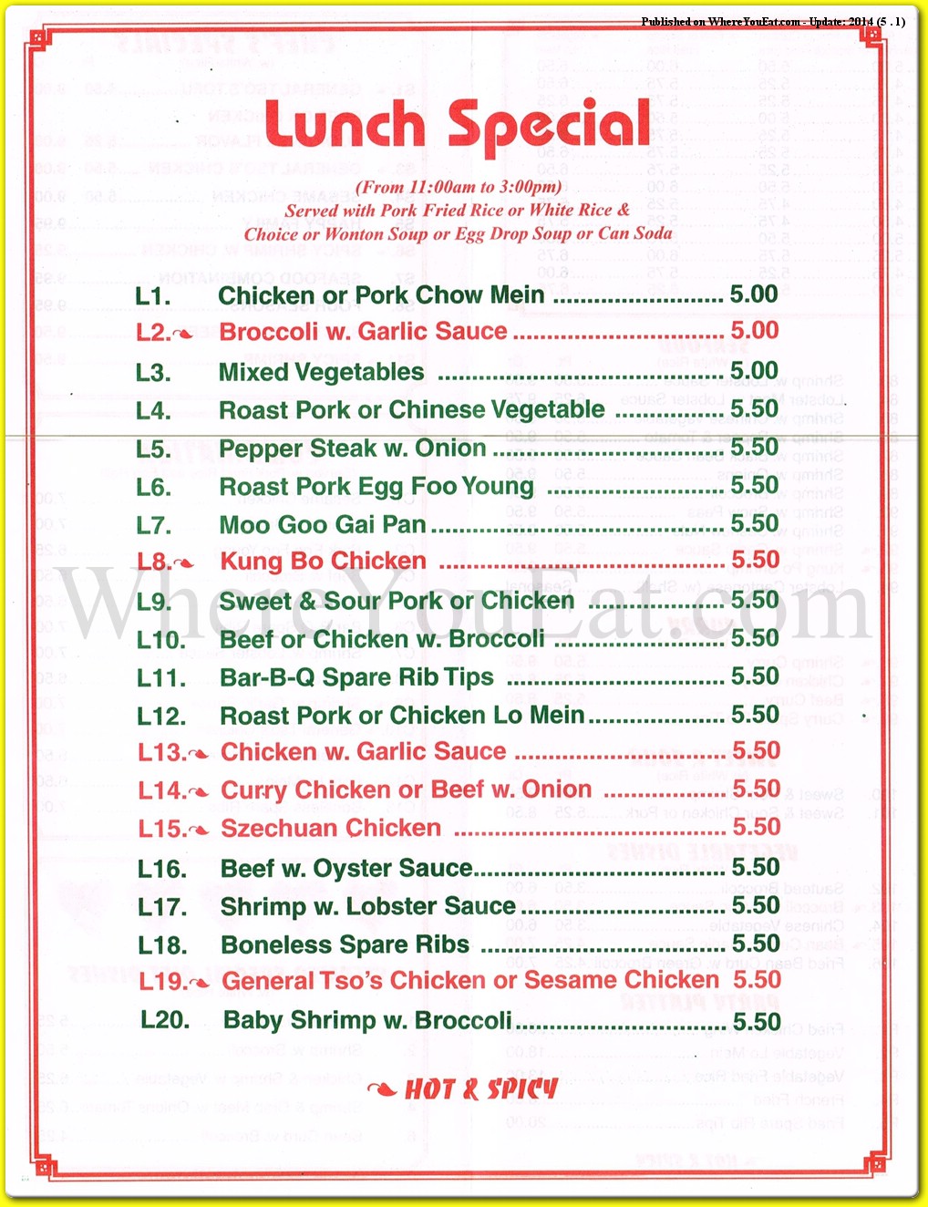 menu image