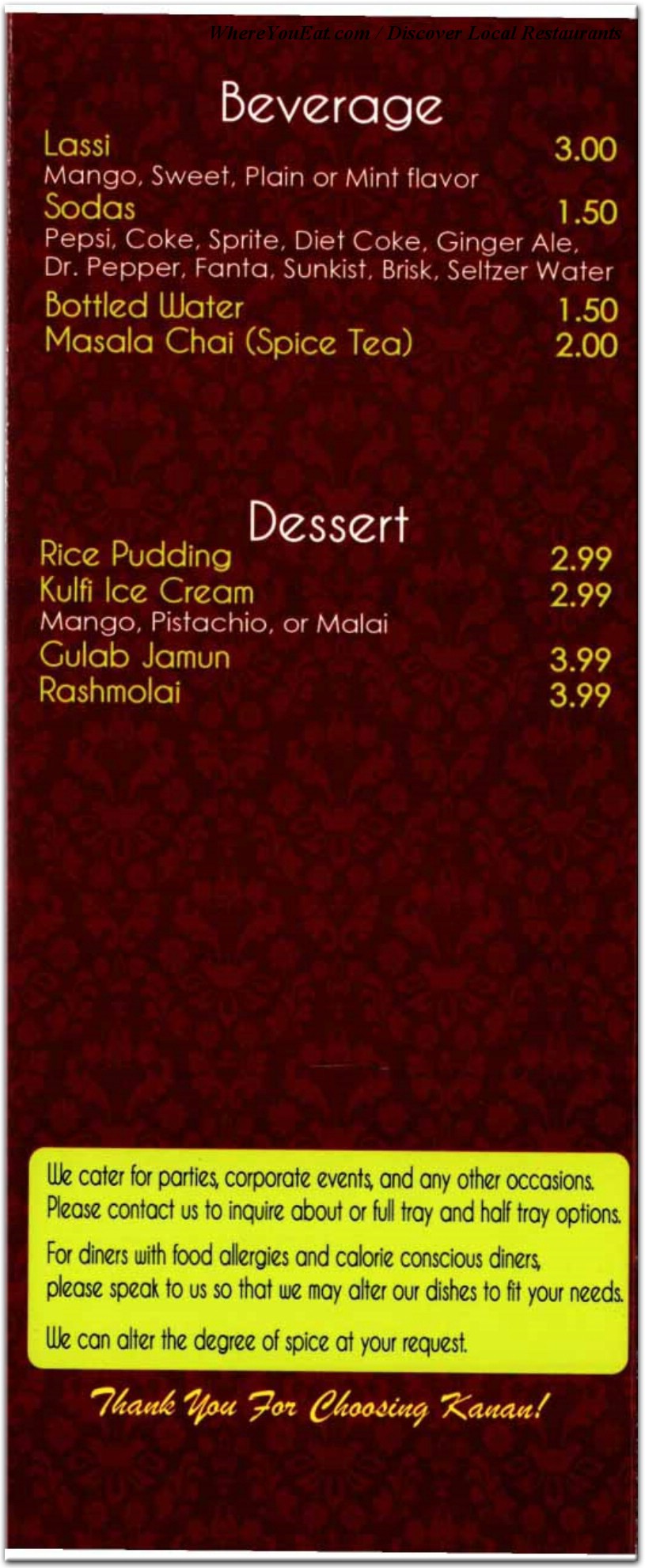 menu image