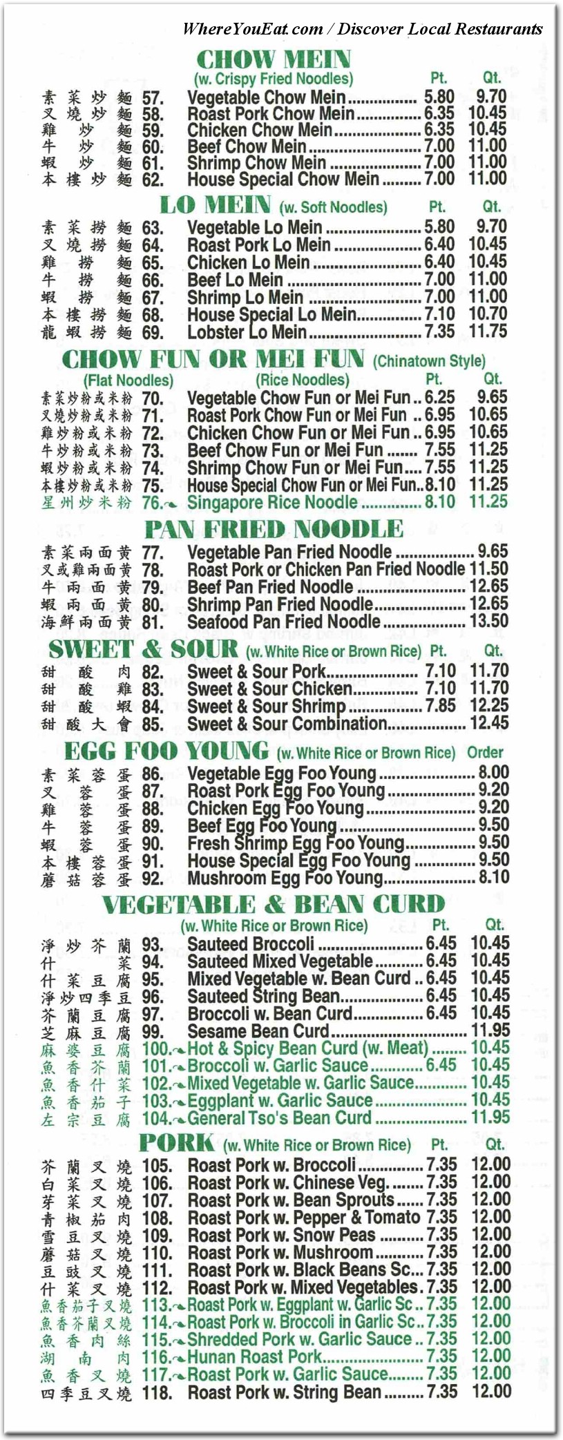 menu image