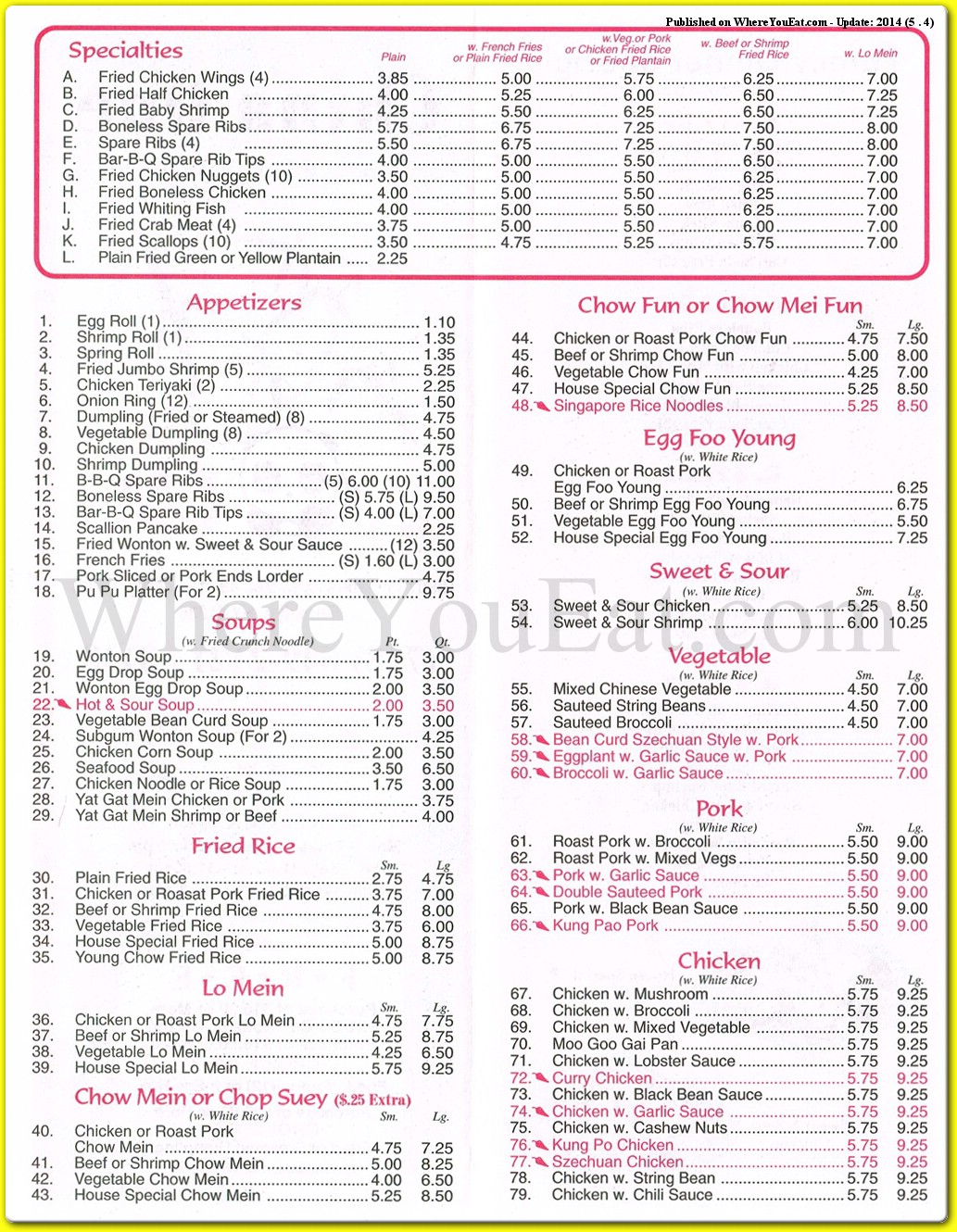 menu image