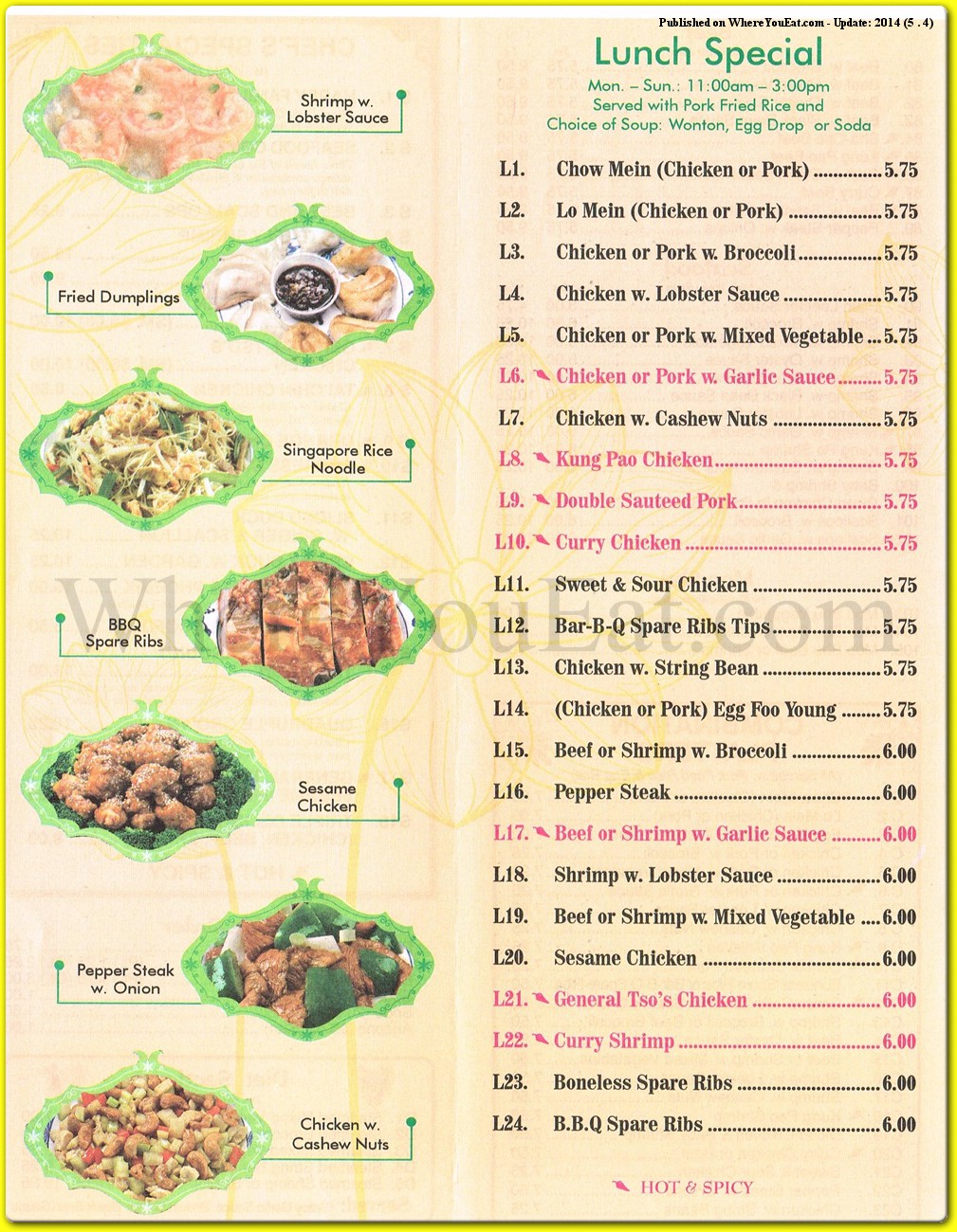 menu image