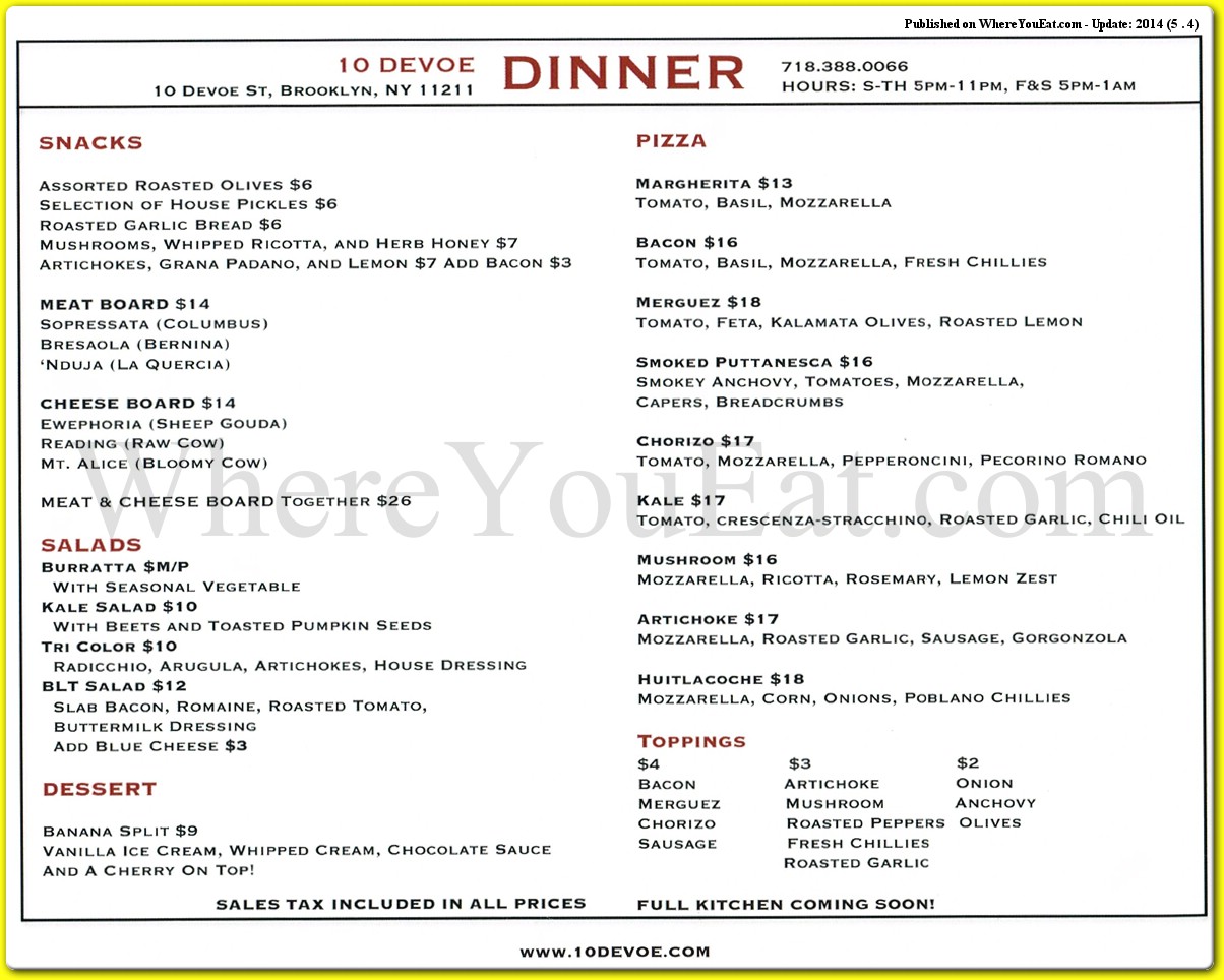 menu image