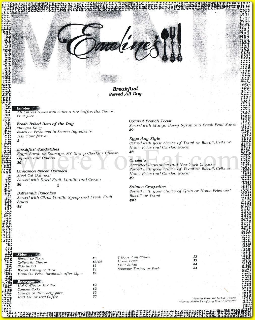 menu image