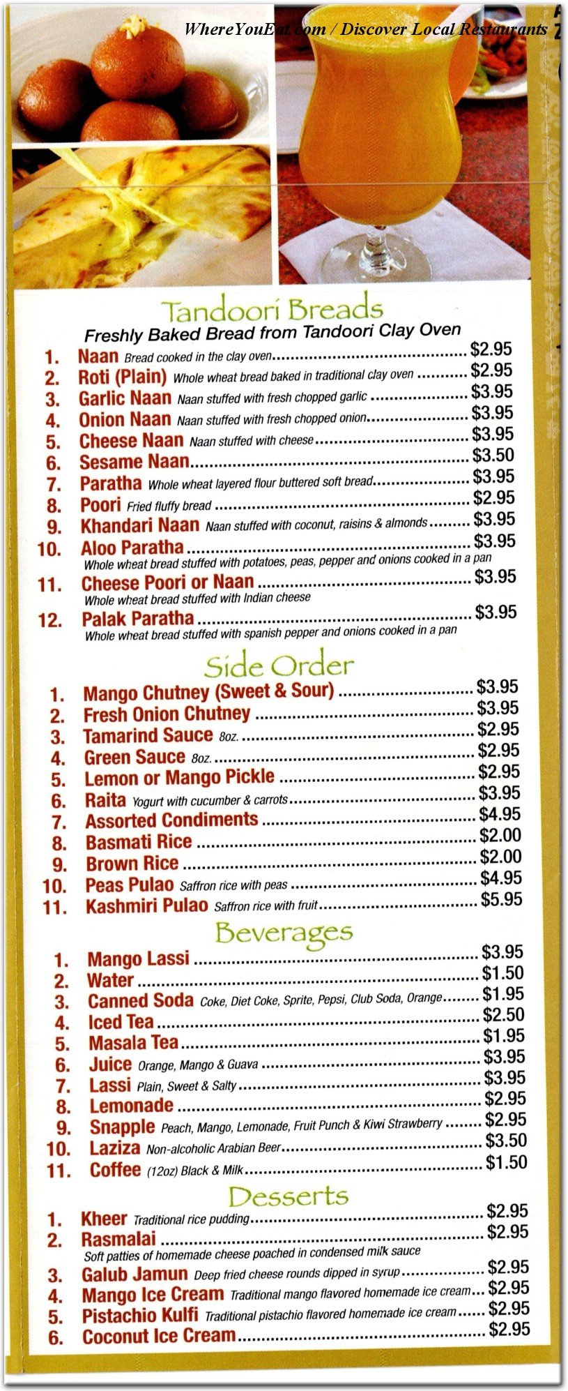 menu image