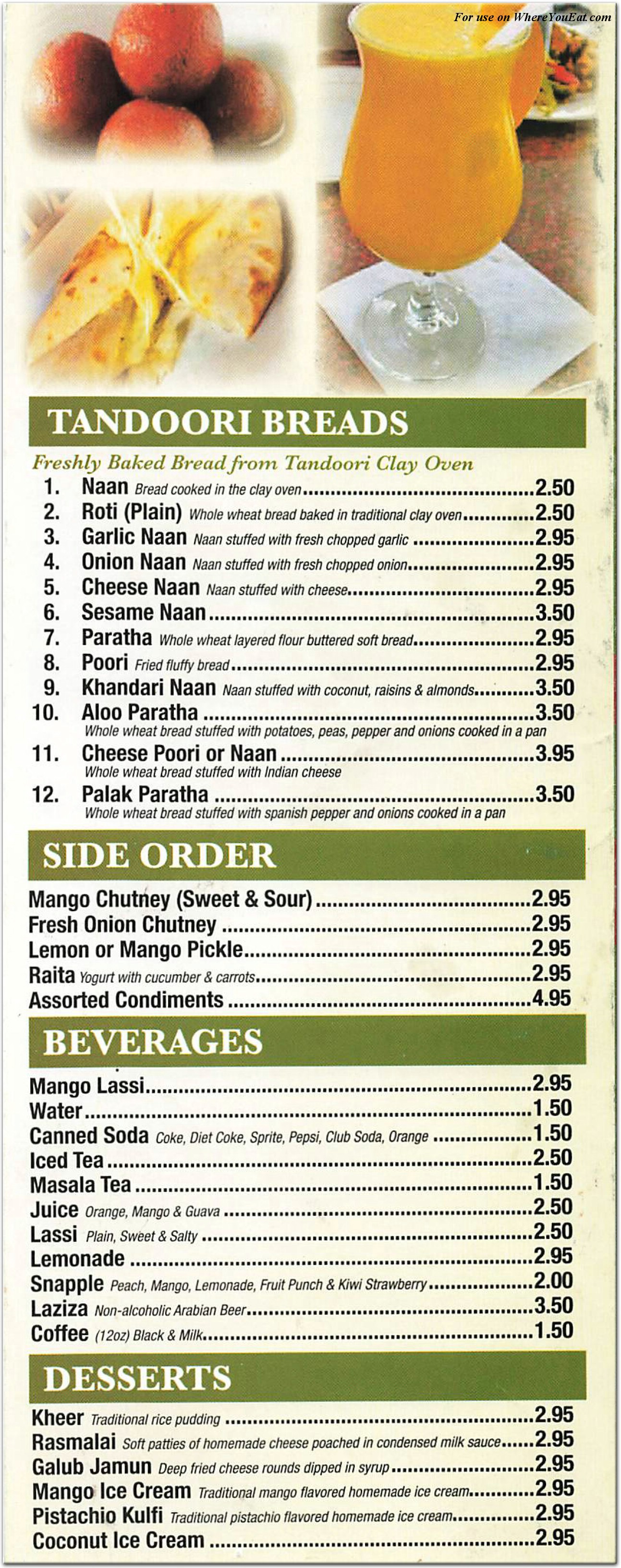 menu image