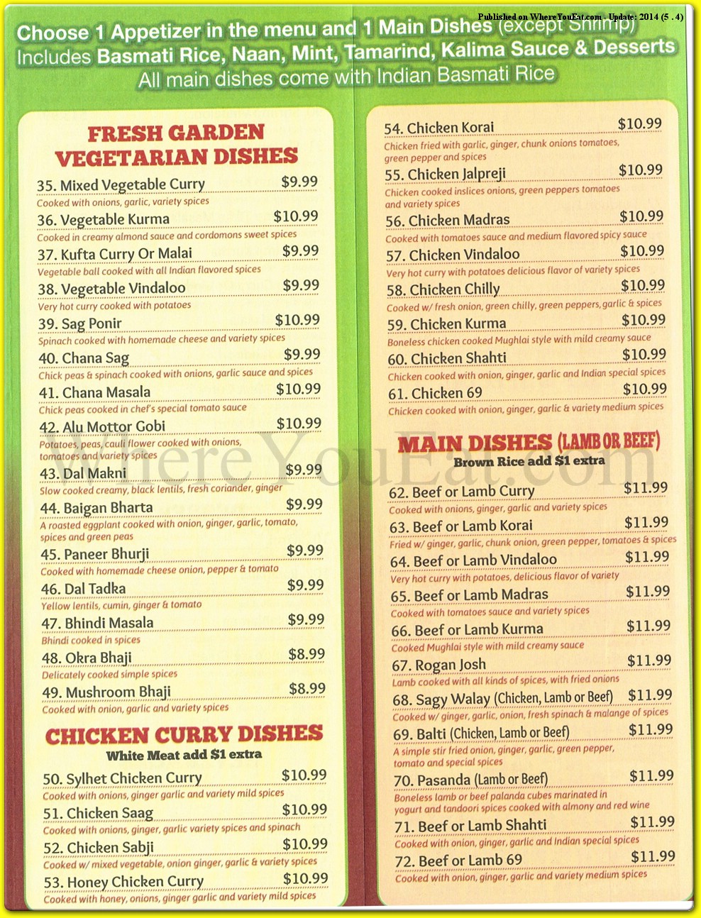 menu image