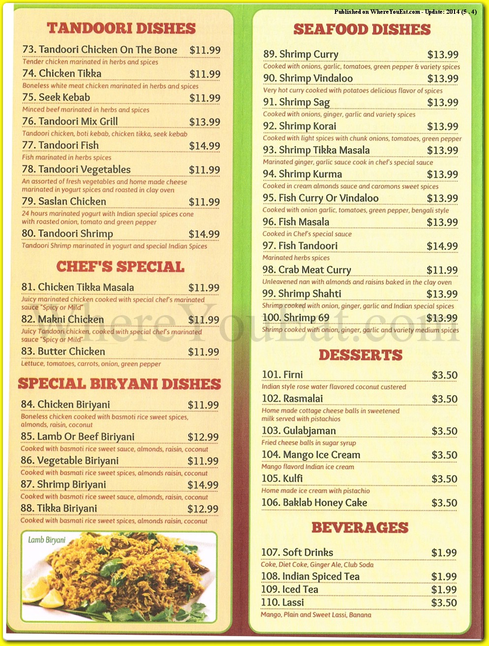 menu image