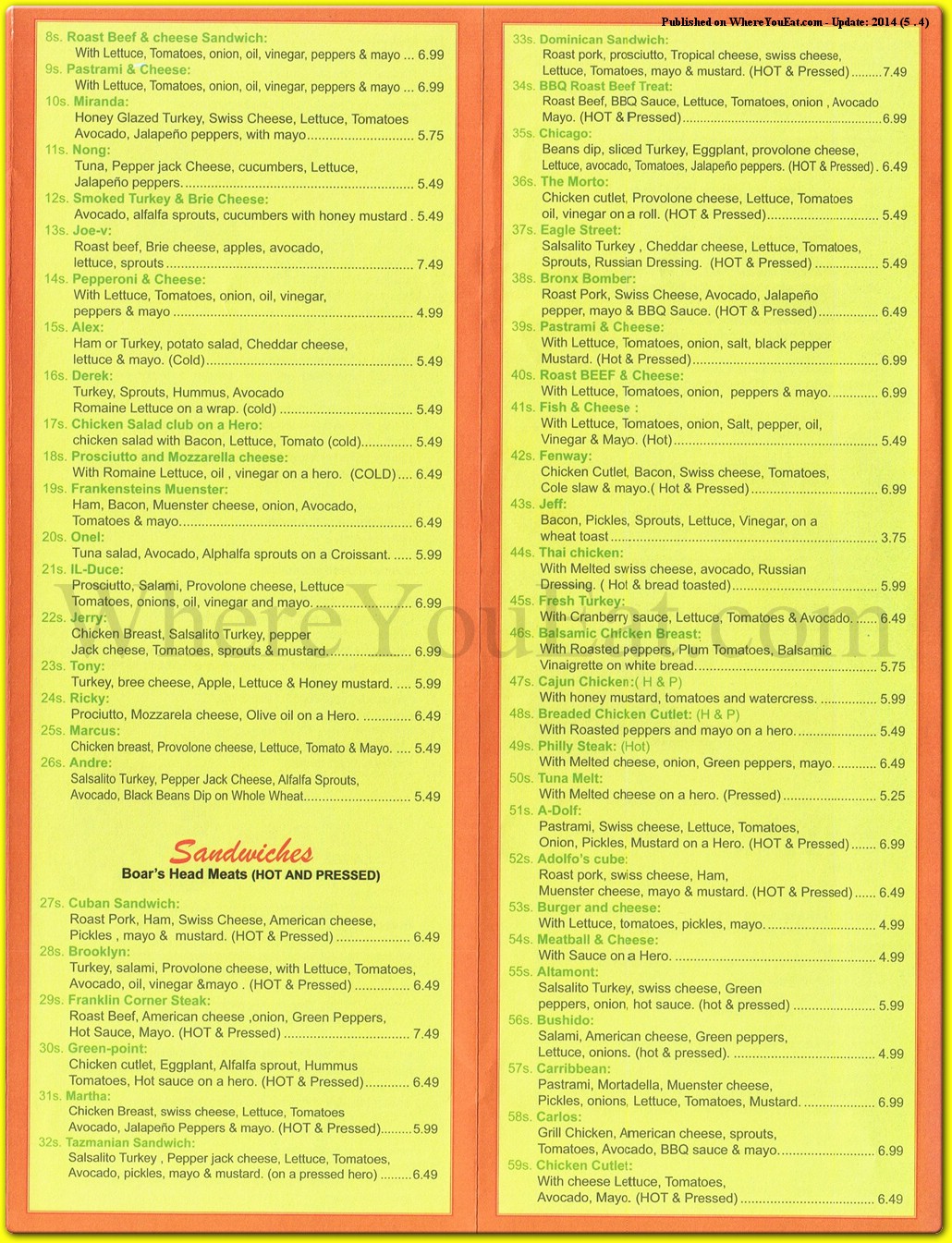 menu image