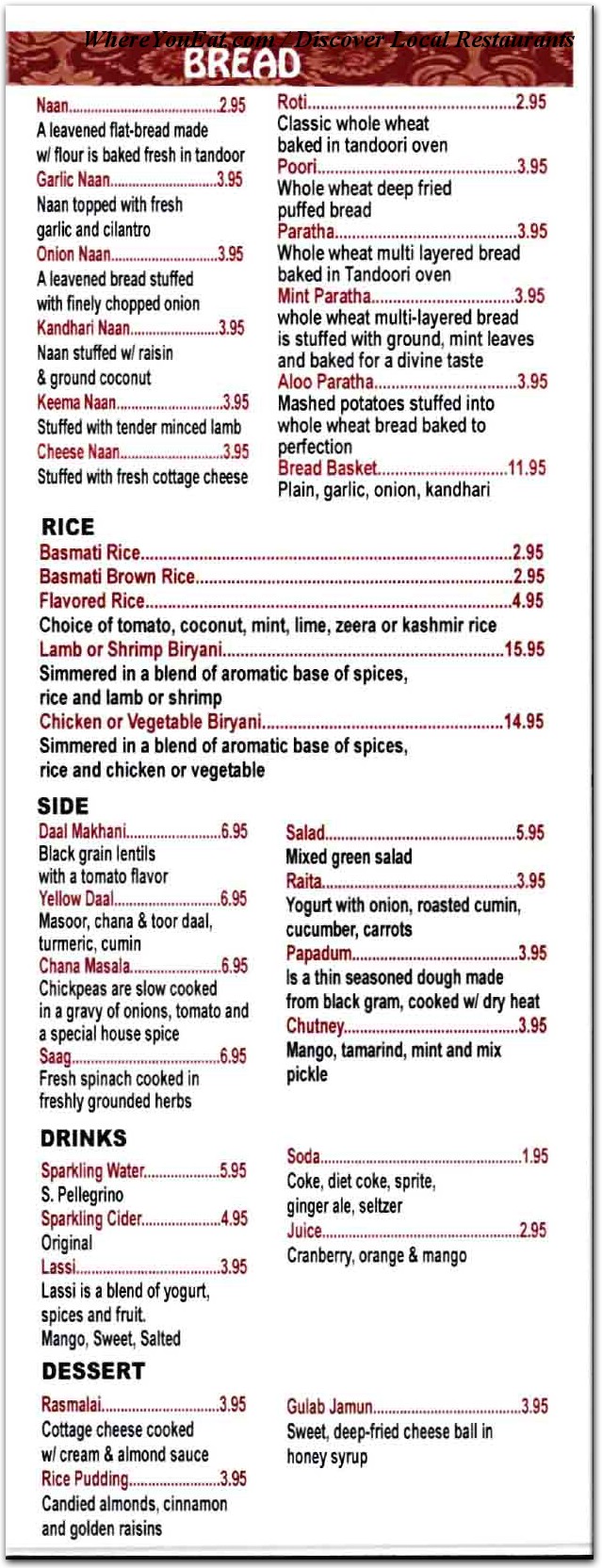 menu image