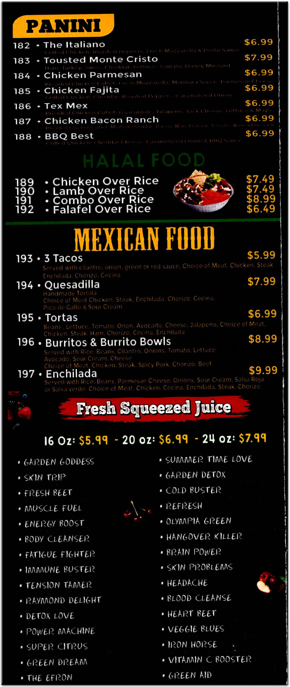 menu image