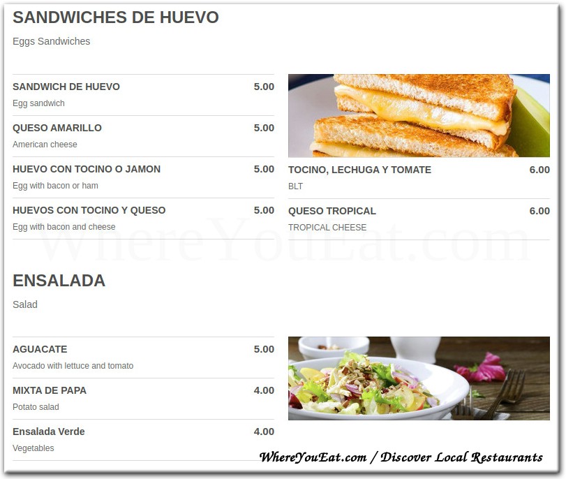 menu image