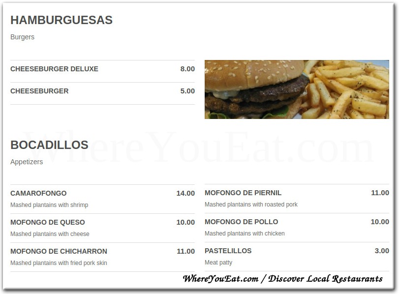 menu image