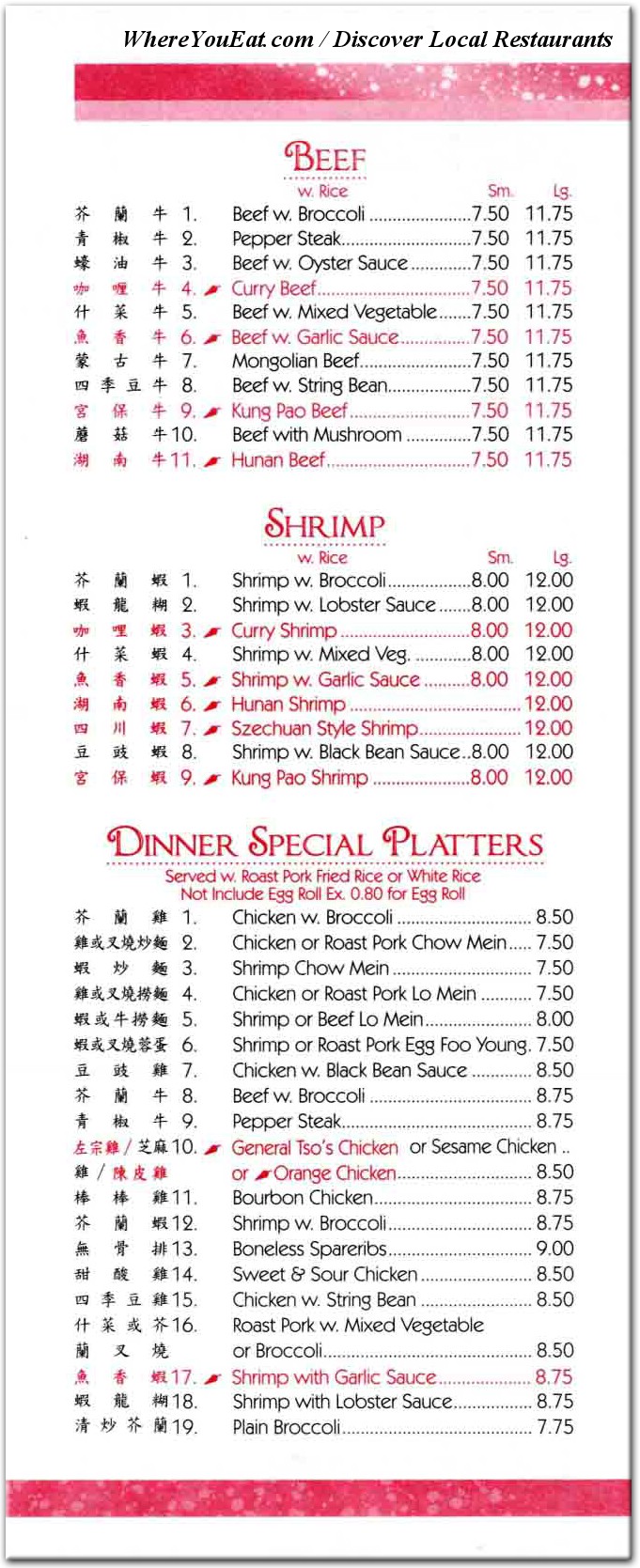 menu image