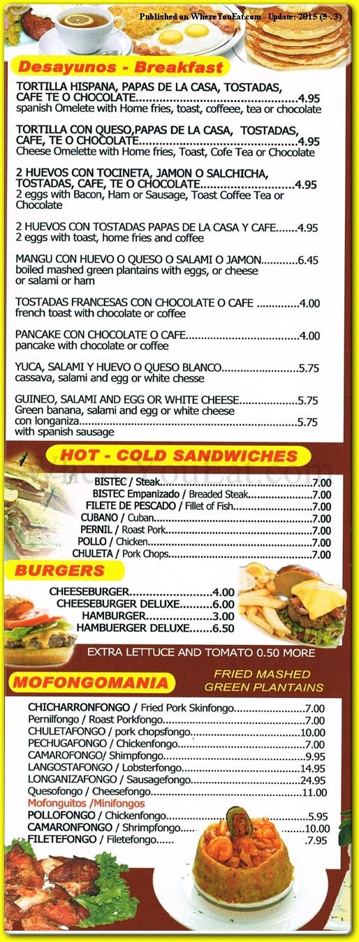 menu image