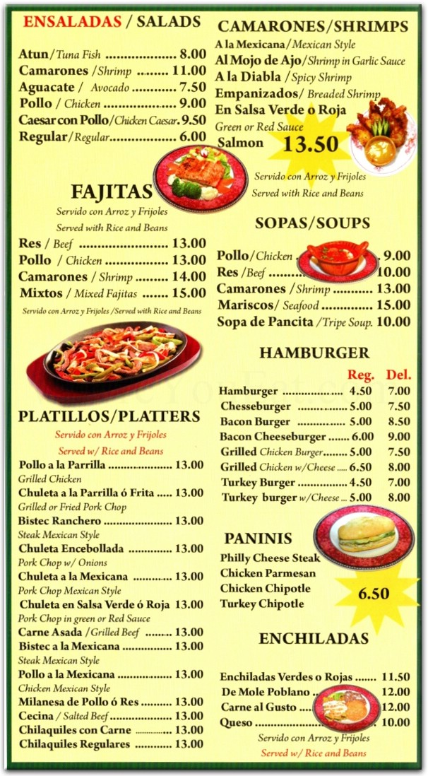 menu image