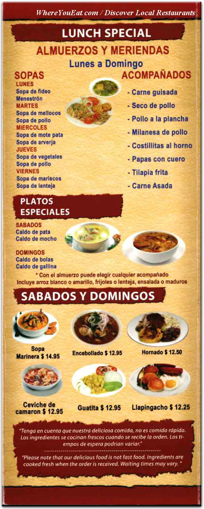 menu image