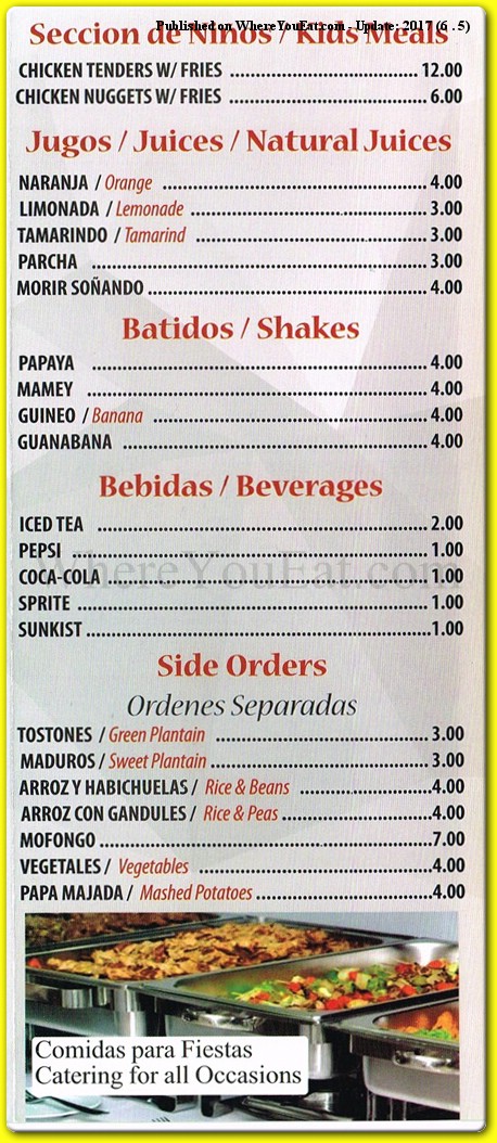 menu image