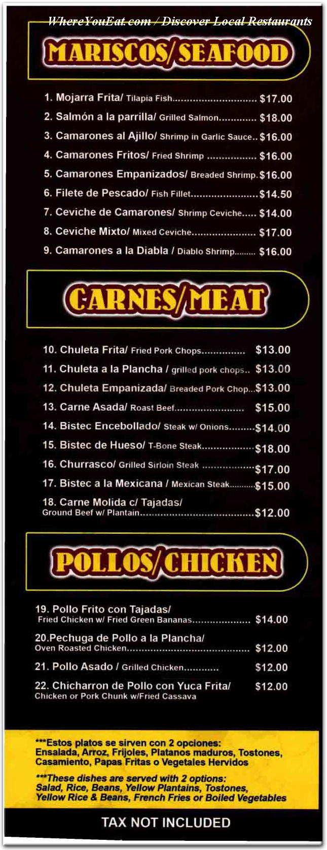 menu image