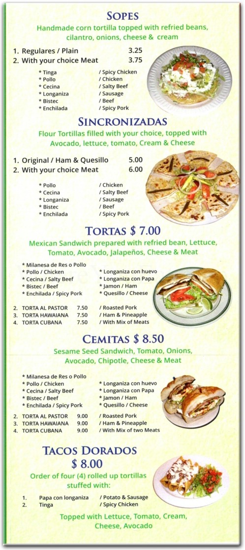 menu image