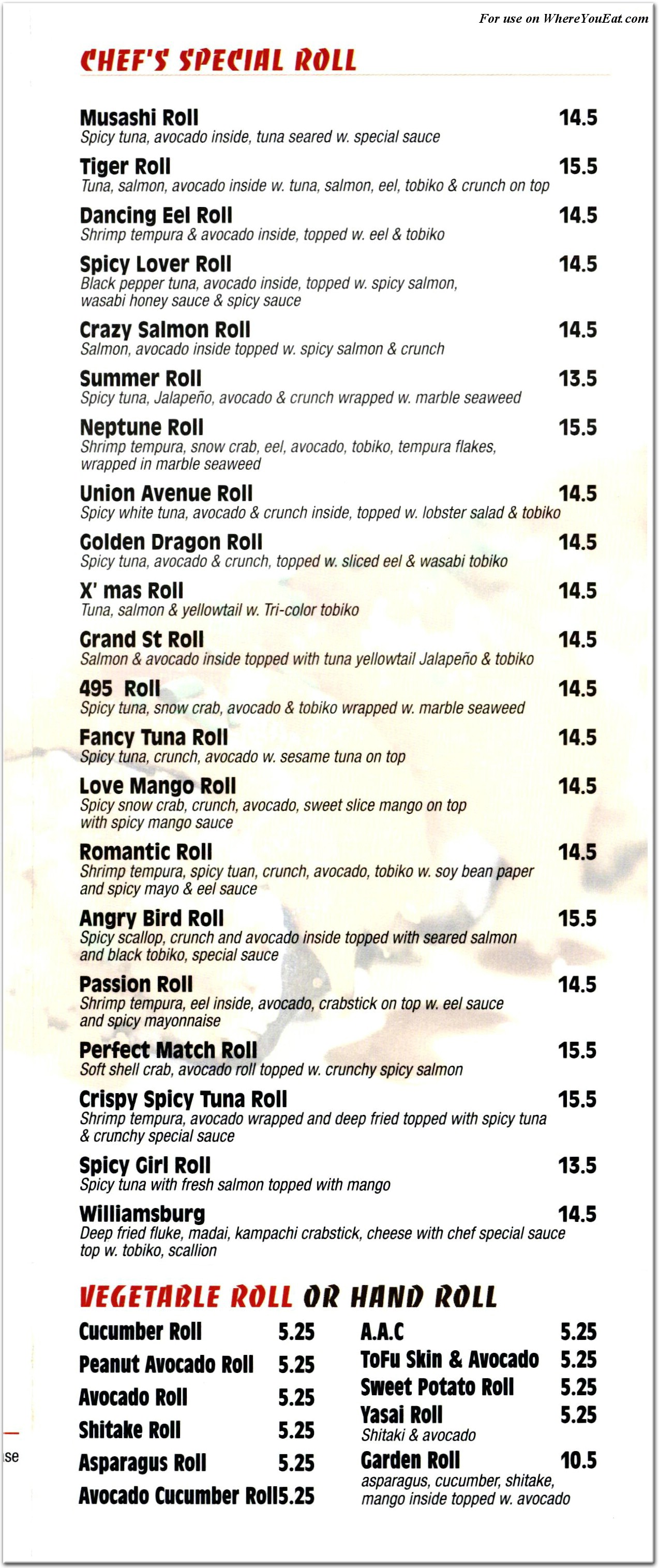 menu image