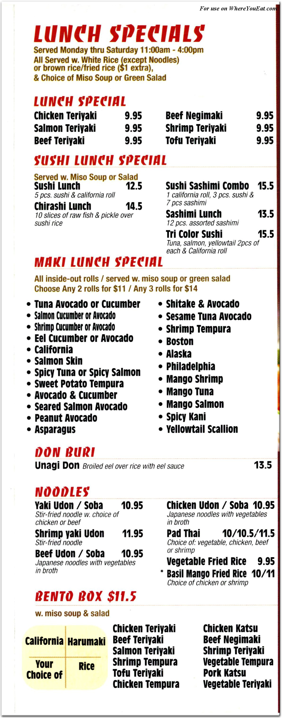 menu image