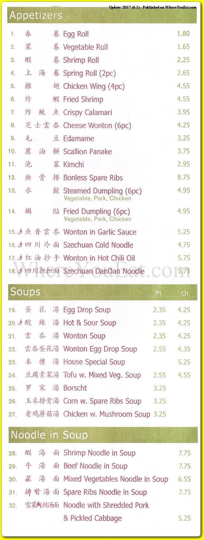 menu image