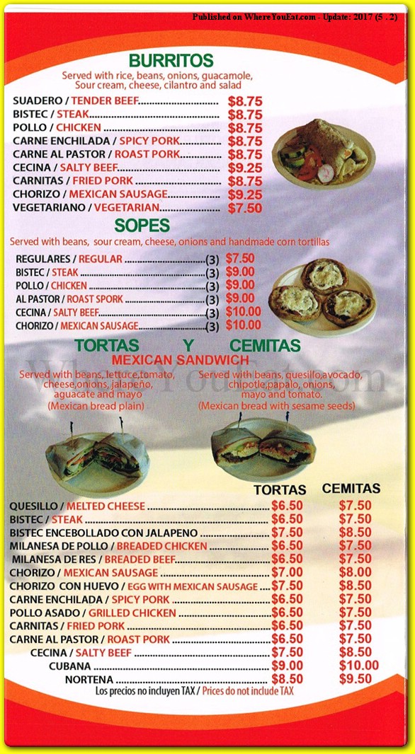 menu image