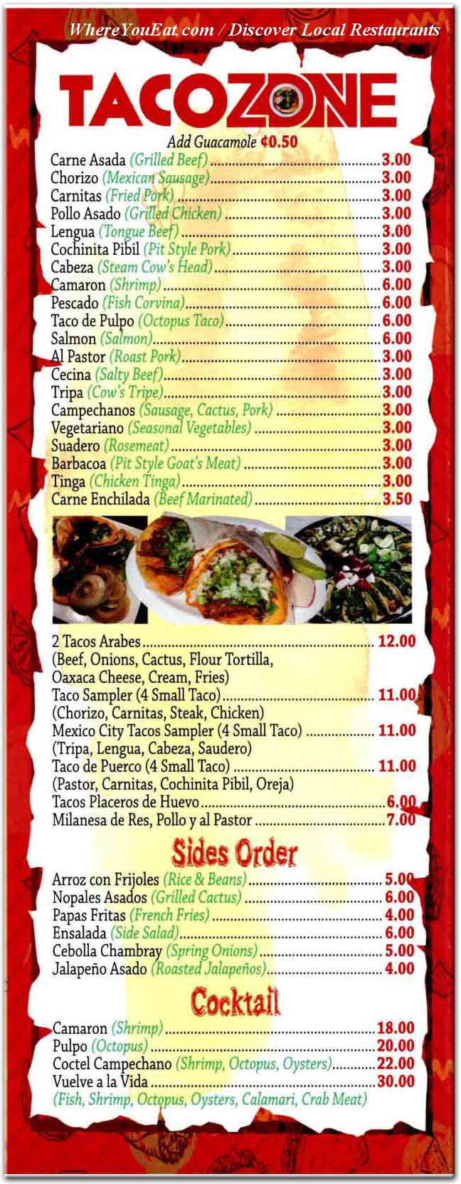 menu image